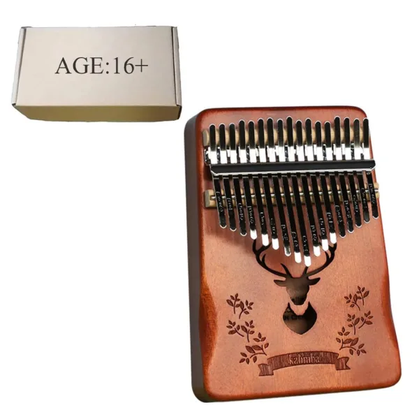 17-Key Bamboo Forest Deer Kalimba Thumb Piano - Image 3