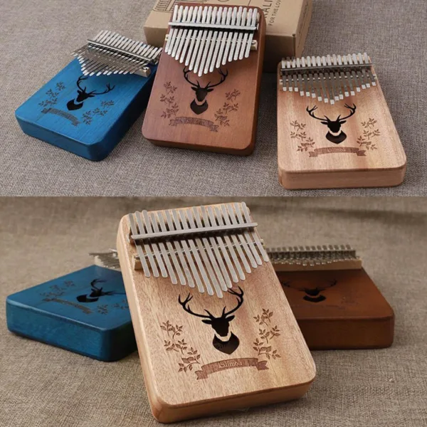 17-Key Bamboo Forest Deer Kalimba Thumb Piano - Image 6