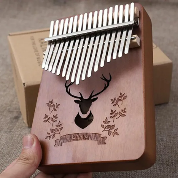 17-Key Bamboo Forest Deer Kalimba Thumb Piano - Image 5