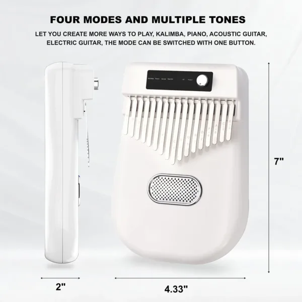 17-Key Electronic Kalimba Thumb Piano with Bluetooth - Image 8