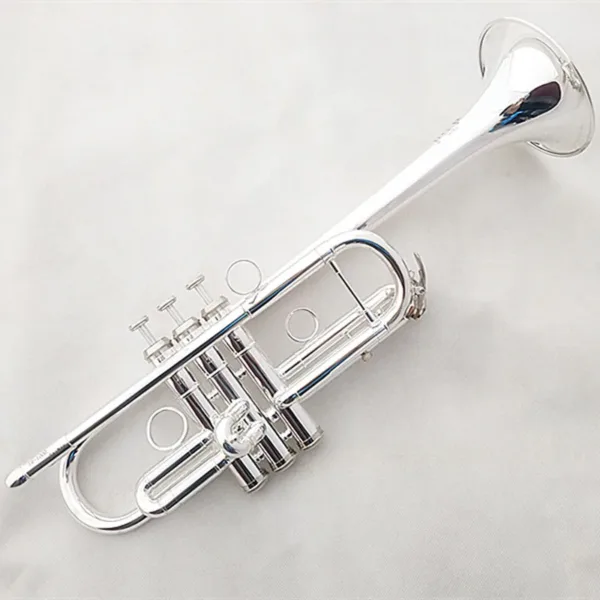 Professional C-Key Trumpet with Silver Plating
