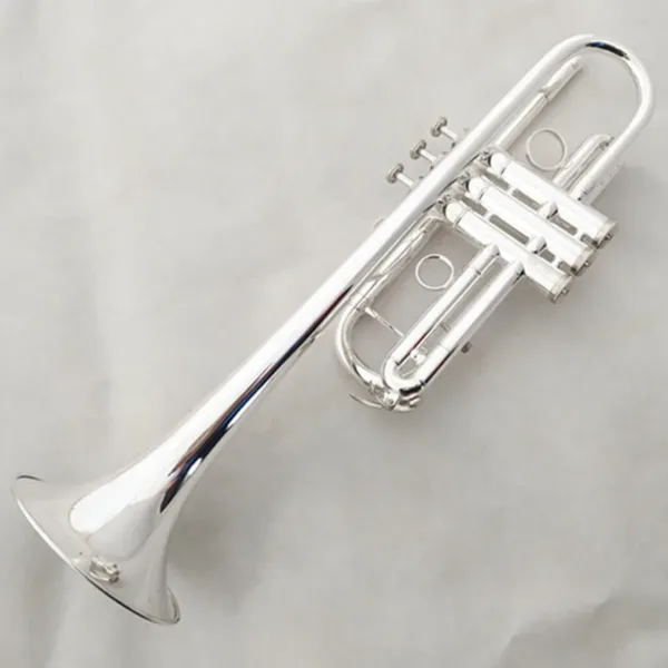 Professional C-Key Trumpet with Silver Plating - Image 3