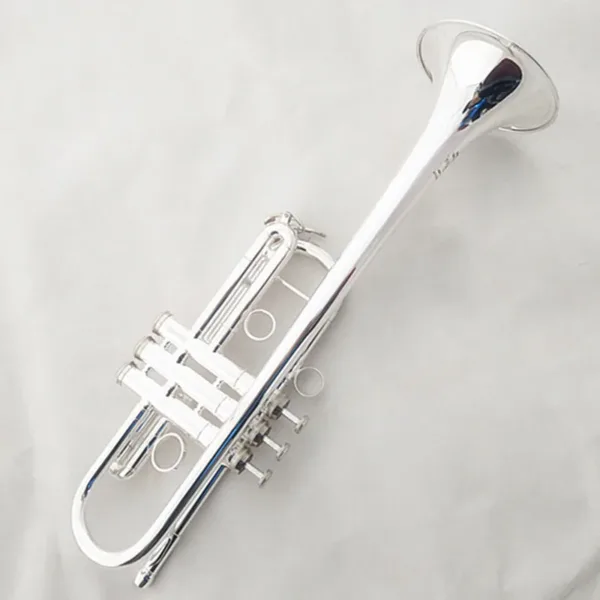 Professional C-Key Trumpet with Silver Plating - Image 2