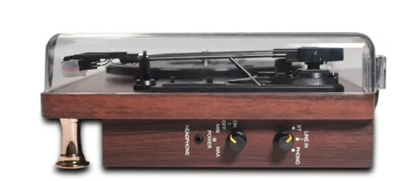 Multi-Function Retro Vinyl Vintage Record Player with Transparent Dust Cover - Image 6