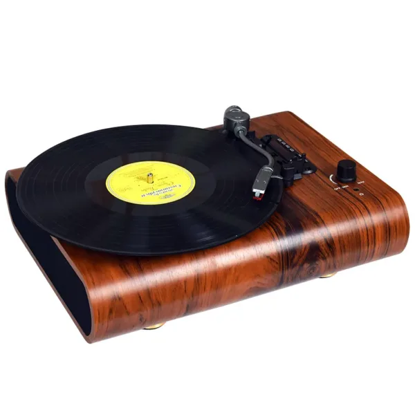 Multifunctional Vinyl Vintage Record Player with Bluetooth, Built-in Speakers, and Portable Radio - Image 2