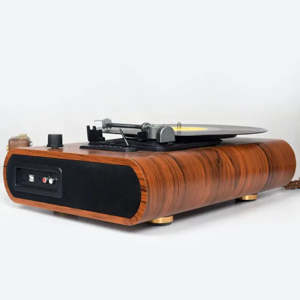 Multifunctional Vinyl Vintage Record Player with Bluetooth, Built-in Speakers, and Portable Radio - Image 4
