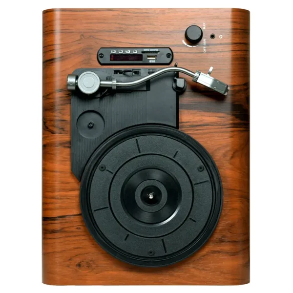 Multifunctional Vinyl Vintage Record Player with Bluetooth, Built-in Speakers, and Portable Radio - Image 5