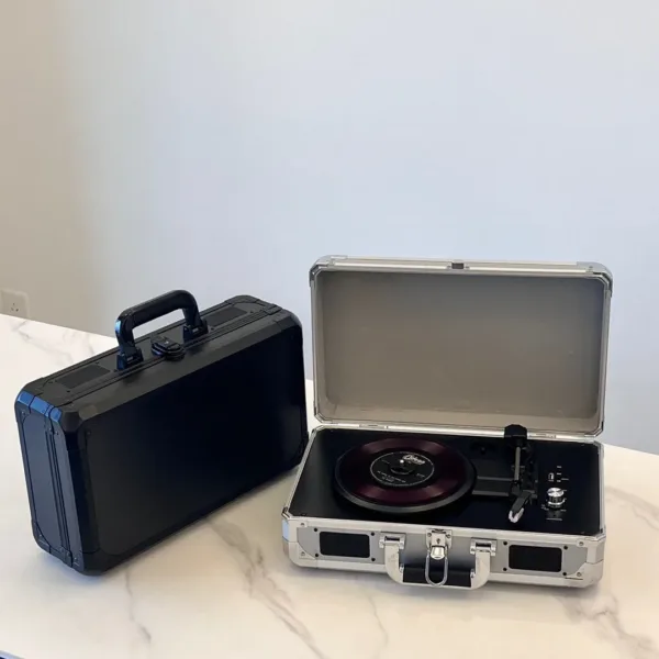Retro Vintage record player with Integrated Bluetooth Speaker